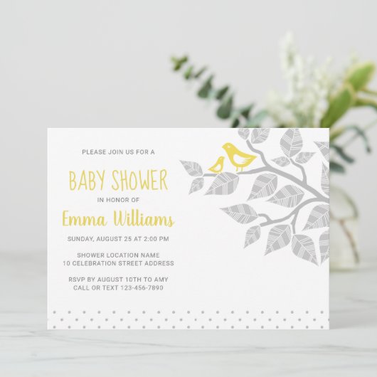 Invitations de douche pour bébé mignonne moderne (Debout devant)