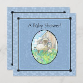 Invitations de douche pour bébé mouton par Molly H (Devant / Derrière)