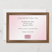 Invitations de douche pour bébé papillon rose et B (Dos)