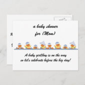 Invitations de douche pour bébé personnalisées - P (Devant / Derrière)