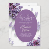 Invitations de douche pour bébé pour fille (Devant / Derrière)