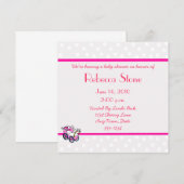 Invitations De Douche Pour Bébé Pour Les Filles (Devant / Derrière)