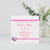 Invitations De Douche Pour Bébé Pour Les Filles (Debout devant)