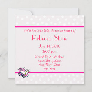 Invitations De Douche Pour Bébé Pour Les Filles