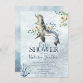Invitations de douche pour bébé pour phoque tropic (Devant / Derrière)