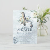 Invitations de douche pour bébé pour phoque tropic (Debout devant)