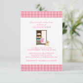 Invitations de douche pour bébé rose (Debout devant)
