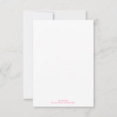 Invitations de douche pour bébé rose (Dos)