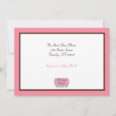 Invitations De Douche Pour Bébé Rose De Singe Cute (Dos)