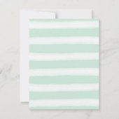 Invitations de douche pour bébé rose Mint or (Dos)