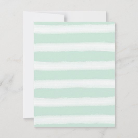 Invitations de douche pour bébé rose Mint or (Dos)