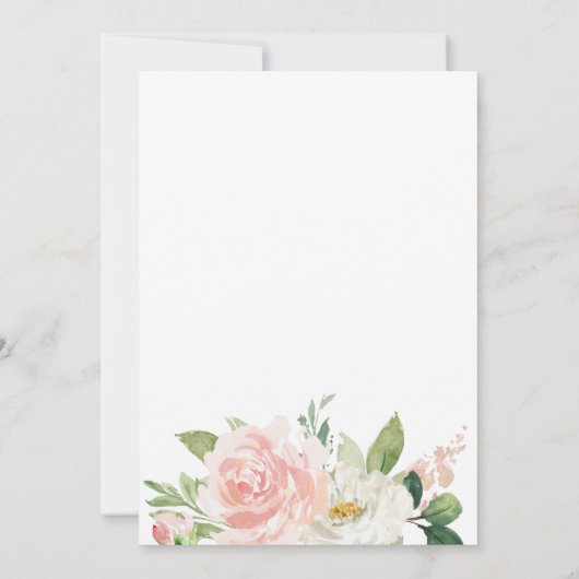 Invitations de douche pour bébé rose pâle (Dos)