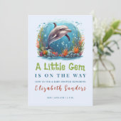 Invitations de douche pour bébé sous-marine (Debout devant)