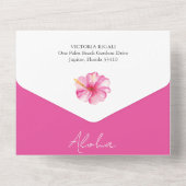 Invitations de douche pour bébé sur le thème Luau (Verso)