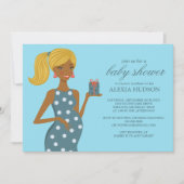 Invitations de douche pour bébé [Turquoise] (Devant)