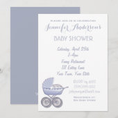 Invitations de douche pour bébé Unisex simple et c (Devant / Derrière)