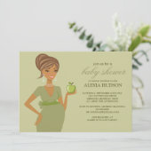 Invitations de douche pour bébé [Vert] (Debout devant)