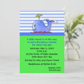 Invitations de douche pour bébés baleines (Debout devant)