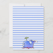 Invitations de douche pour bébés baleines (Dos)