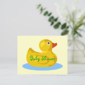 Invitations de douche pour bébés en caoutchouc (Debout devant)