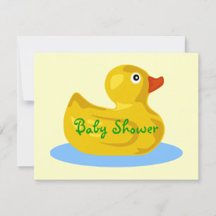 Invitations de douche pour bébés en caoutchouc