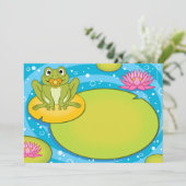 Invitations de douche pour bébés Froggy Pond (Debout devant)
