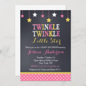 Invitations de douche pour bébés Twinkle Little St (Devant / Derrière)