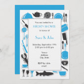 Invitations de douche pour couples - Cuisine (Devant / Derrière)