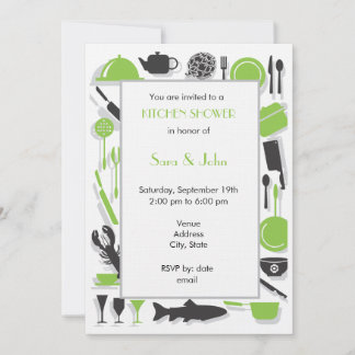 Invitations de douche pour couples - Cuisine