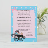 Invitations de douche pour filles jumelles (Debout devant)