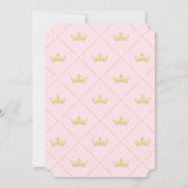 Invitations de douche Princess | Fille rose (Dos)