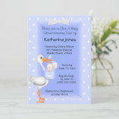 Invitations de douche Stork et Twin Boys (Debout devant)