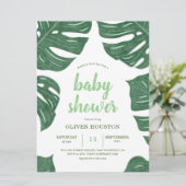 Invitations de douche tropicale moderne (Debout devant)