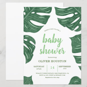 Invitations de douche tropicale moderne