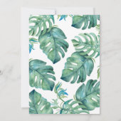 Invitations de douche tropicale nuptiale Impressio (Dos)