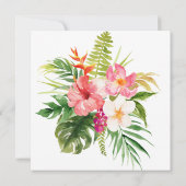 Invitations de douche tropicale nuptiale, personna (Dos)