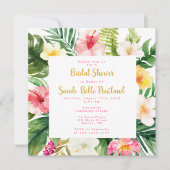 Invitations de douche tropicale nuptiale, personna (Devant)
