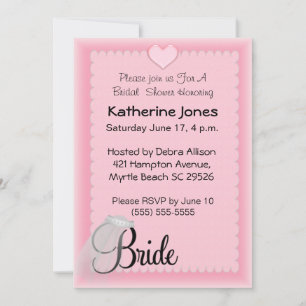 Invitations de douche Voile nuptiale