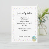 Invitations de douches à saupoudrer avec du gâteau (Debout devant)