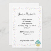 Invitations de douches à saupoudrer avec du gâteau (Devant / Derrière)