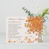 Invitations de douches Couples d'automne d'arbre s (Debout devant)