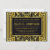 Invitations de douches de la Bachelorette géométri (Devant)