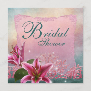 Invitations de douches Lily Lily Lily, couleur ros