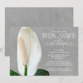 Invitations de douches Lily pour la paix (Devant / Derrière)