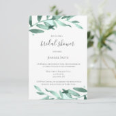 Invitations de douches nuptiales à couronnes verte (Debout devant)