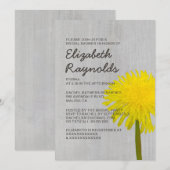 Invitations de douches nuptiales à Dandelion Vinta (Devant / Derrière)