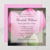 Invitations de douches nuptiales à fleurs de lotus (Devant / Derrière)