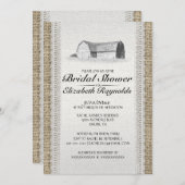 Invitations de douches nuptiales à la ferme (Devant / Derrière)