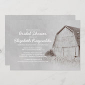 Invitations de douches nuptiales à la ferme (Devant / Derrière)