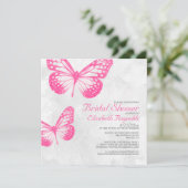Invitations de douches nuptiales à papillon (Debout devant)